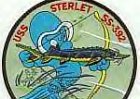 Various pictures of the USS STERLET (SS392) over the years and assorted patches-flags -B400